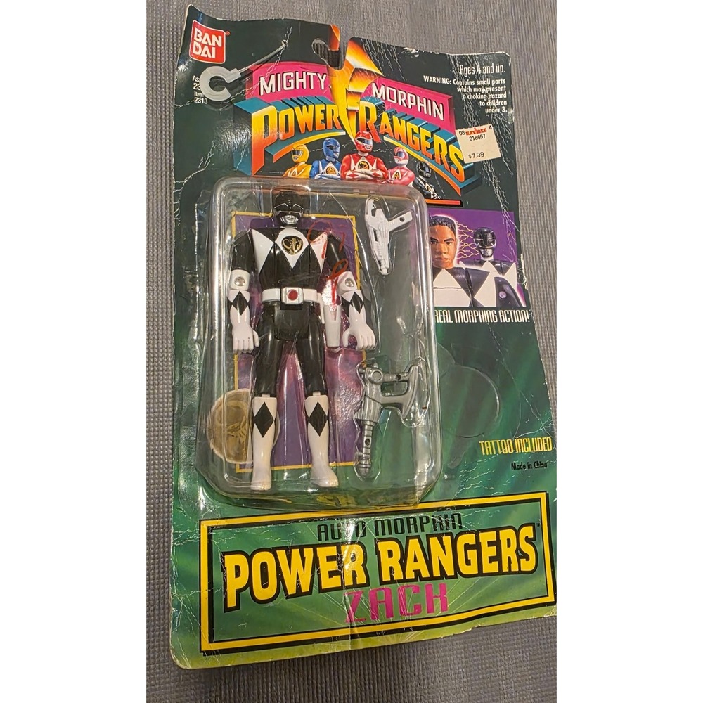Mighty Morphin Power Rangers Auto Morphin Zach NEW